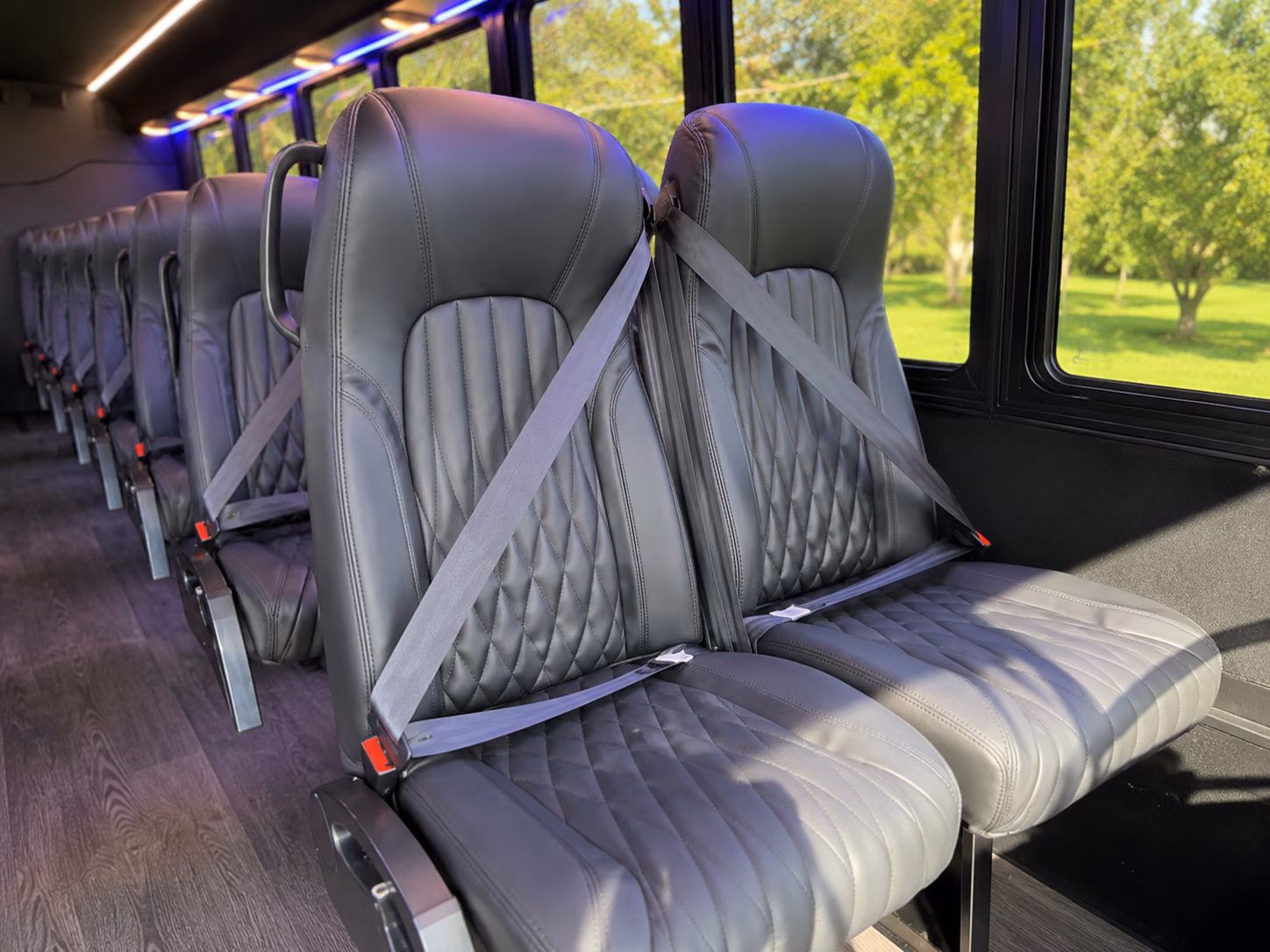 brockton 15 passenger minibus inside