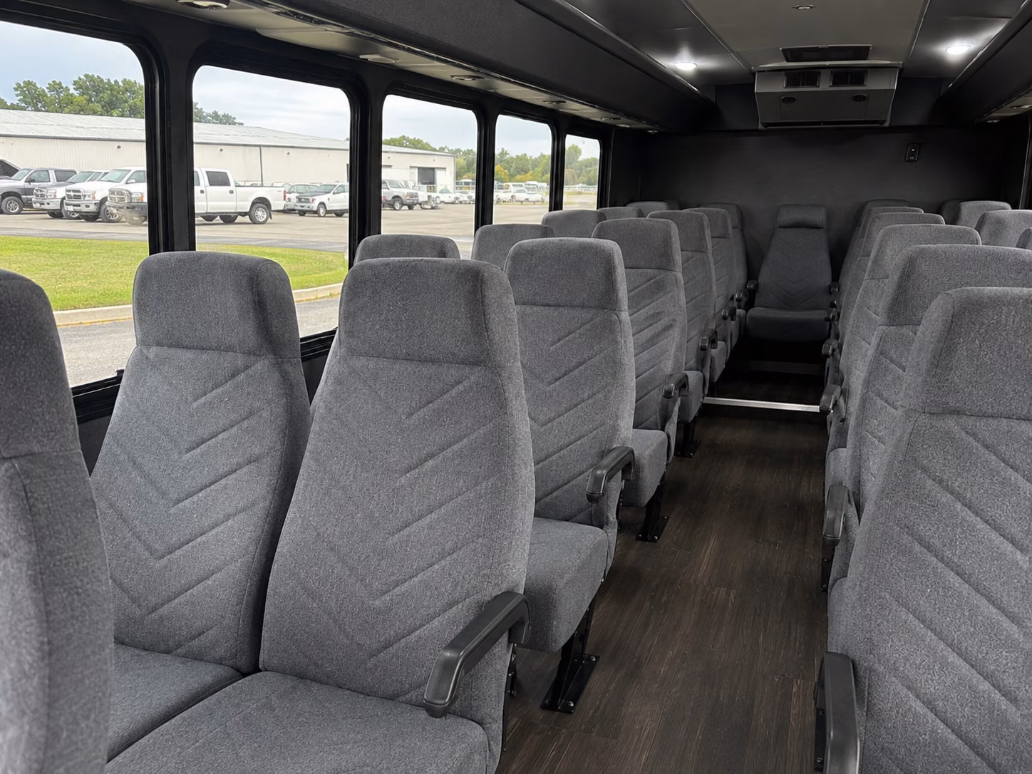 brockton 18 passenger minibus inside