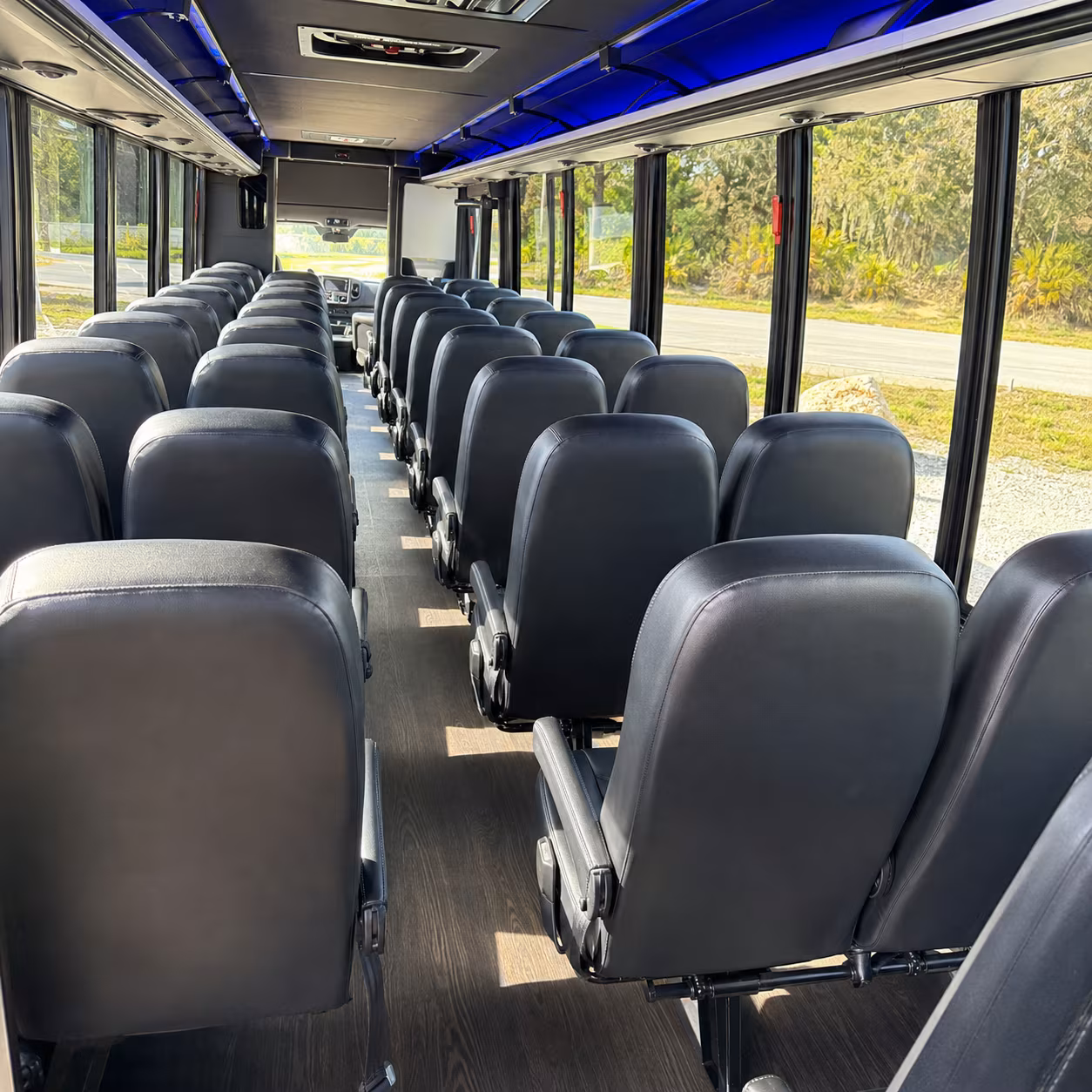 brockton 25 passenger minibus interior
