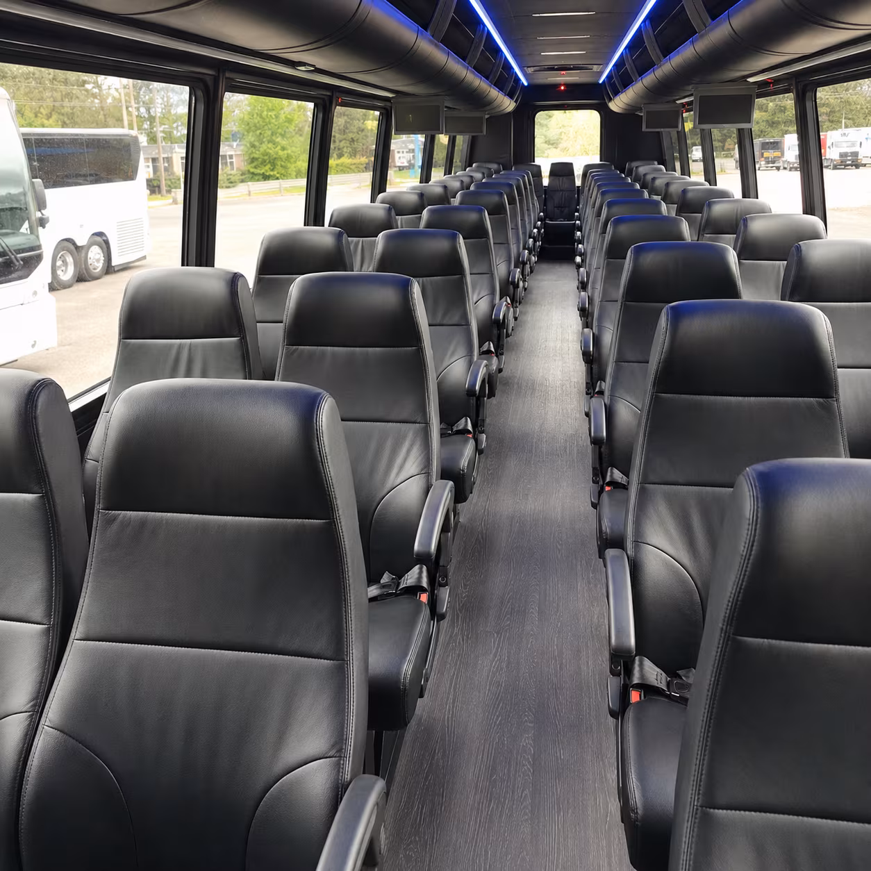 brockton 28 passenger minibus inside