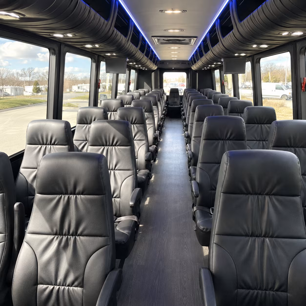 brockton 28 passenger minibus interior